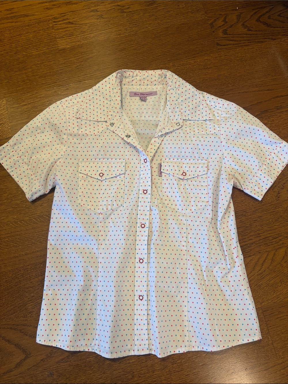 Ben Sherman Starry Snap dress shirt 🤍❤️💙